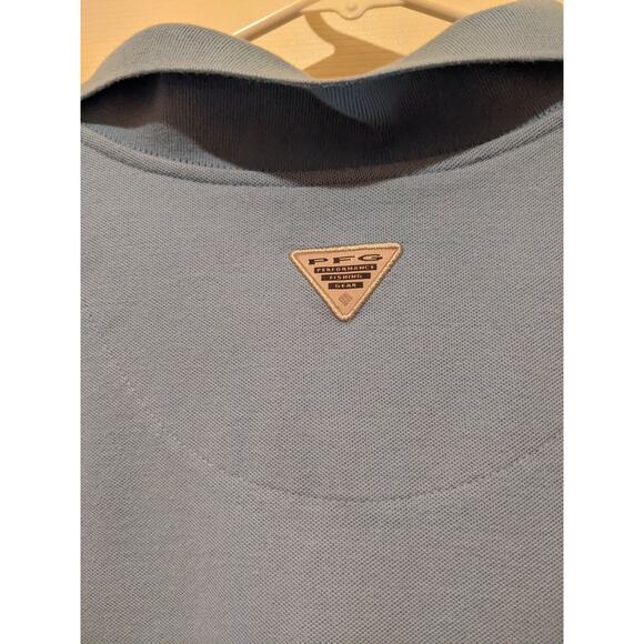 Columbia PFG Blue Polo Shirt UNC North Carolina Tar Heels Short Sleeve Size XL - Picture 3 of 6